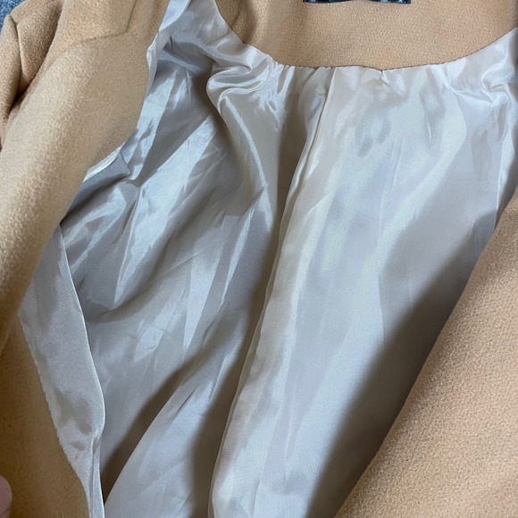 RVHSWDS Camel Double Breasted Long Trench Coat Women's Size XL Winter Casual - Picture 7 of 11